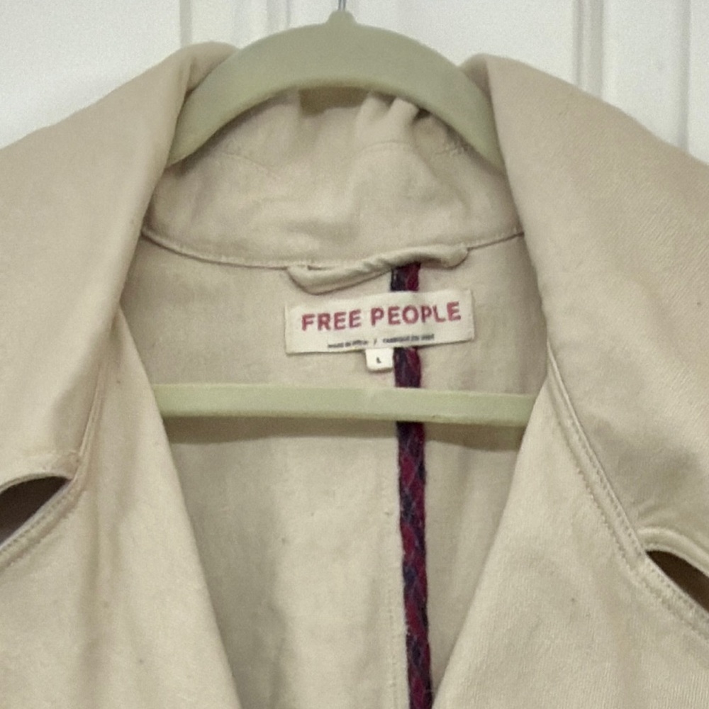 Free People Cream Pea Coat - Picture 4 of 6